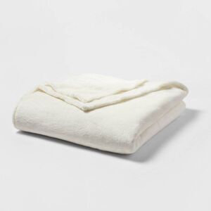 Threshold -  Microplush Throw Blanket Oversized 92x90 Cream